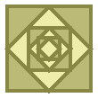 A repeating of the shapes of a rhombus inside of a square inside of a rhombus ...